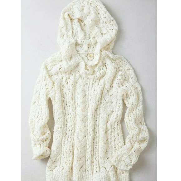 Anthropologie Sweaters - [Anthropologie] Yellow Bird Creeping Lace Hoodie